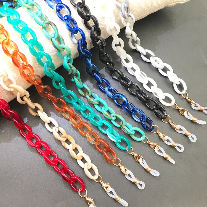 Authentic Acrylic Eyeglass Chain Anti- Slip Eyewear Holder Neck Strap Reading Glasses Rope Sunglasses String Jewelry