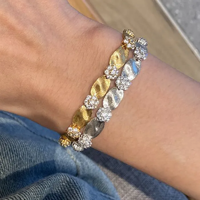 Authentic Celestial Silver Ripple Charm Bracelet – Mystic Water‑Wave Elegance