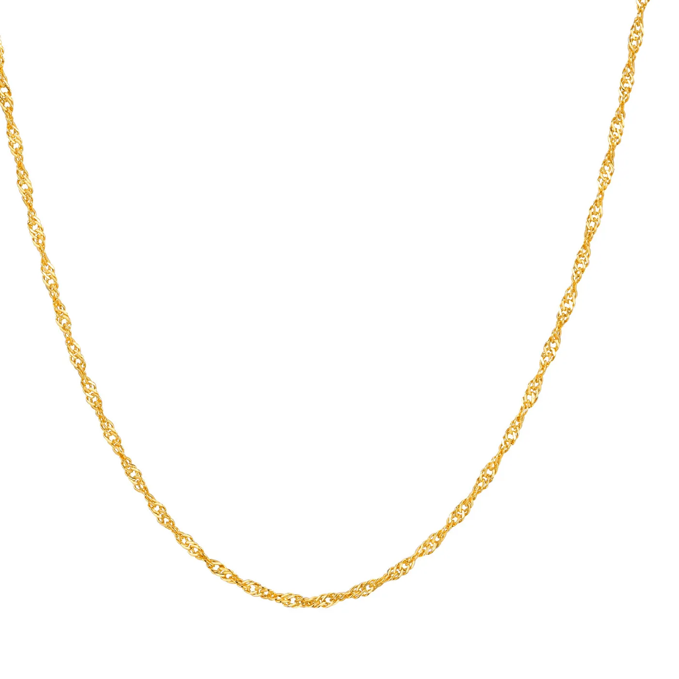 Authentic Orstarry 925 Sterling Silver Gold Versatile Water Ripple Necklace for Women Birthday Gifts Fine Jewelry