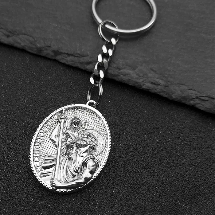 Authentic The Wayfarer's Guardian: St. Christopher Sacred Talisman Key Chain