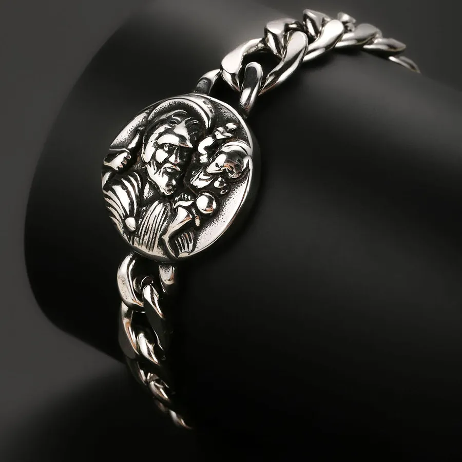 Authentic 1PC Fadeless ST. Christopher Bracelet for Men Patron Saint of Travelers Bracelet Man Protection Amulet Jewelry