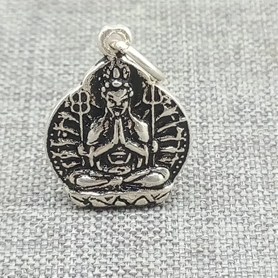 Authentic Sacred Lotus of Compassion GuanYin Silver Charm