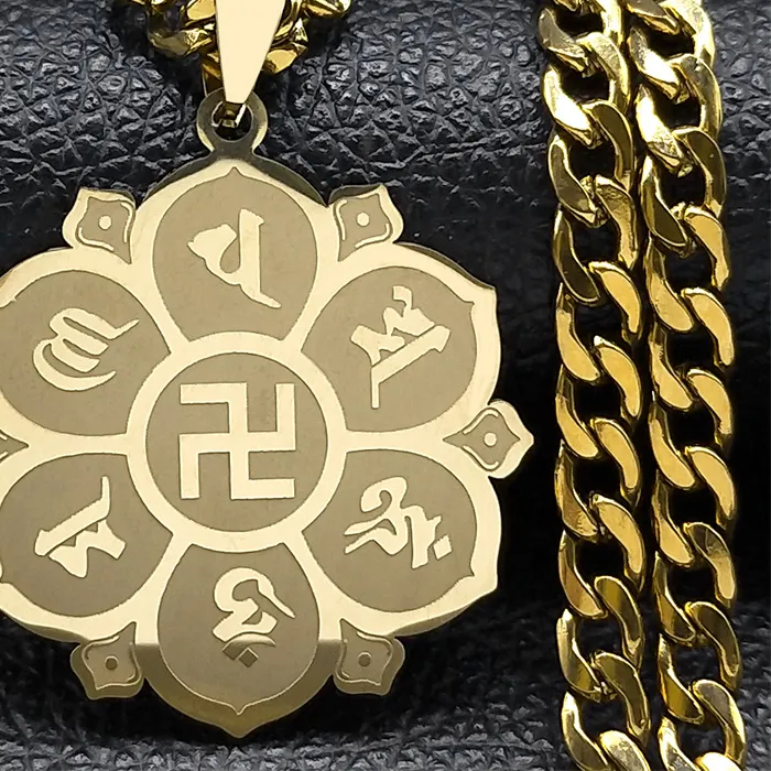 Authentic Invoke the Buddha's Blessing: Om Mani Padme Hum Necklace for Spiritual Protection