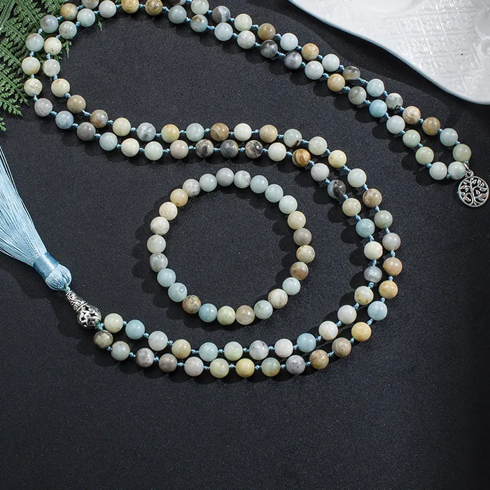 Authentic The Amazonite Sanctuary Mala: 108 Sacred Beads of Harmony and Truth
