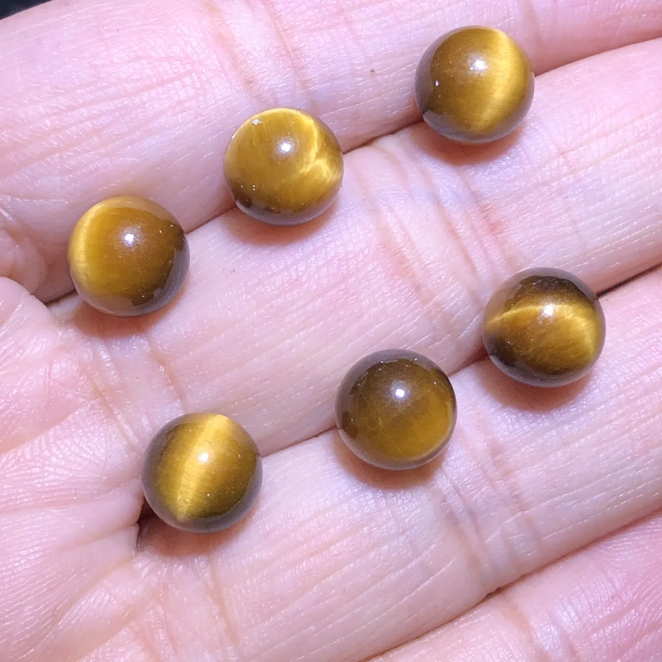 Authentic 1 Pair Fengbaowu Natural Yellow Tiger Eye Sphere Earring 8-9MM Balls 925 Sterling Silver Fashion Jewelry Gift For Women Men