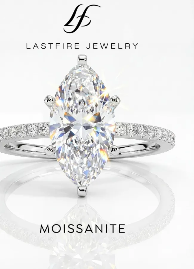Authentic Guardian's Tear: 2ct Moissanite Marquise Ring for the Devoted Heart