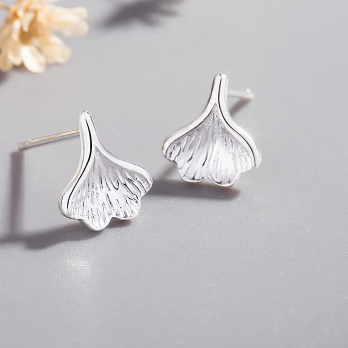 Authentic Ethereal Ginkgo Biloba Wisdom Studs
