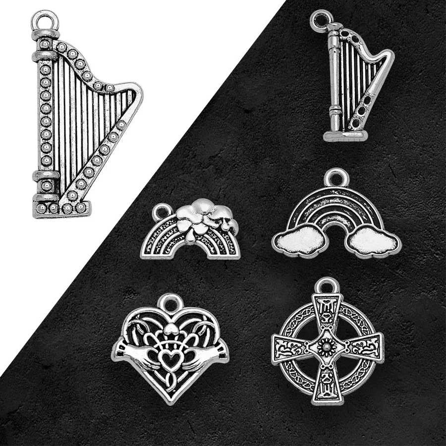 Authentic Celestial Harmony Harp and Celtic Cross - Sacred Symphony Talisman