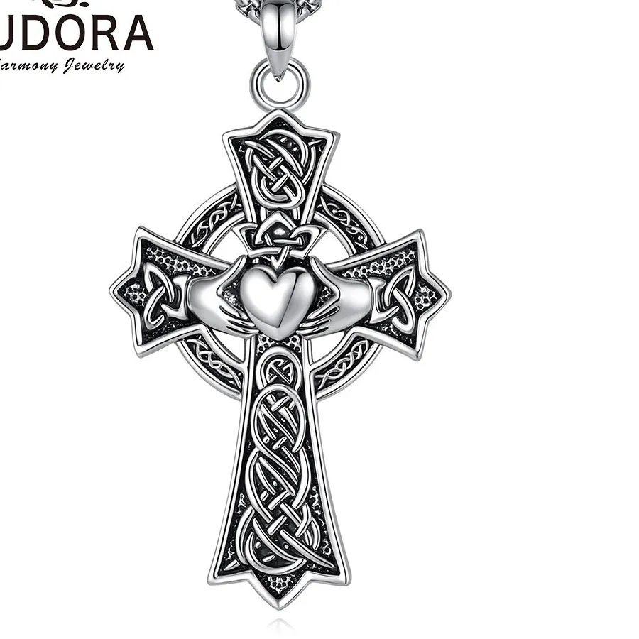 Authentic The Eternal Union Claddagh Celtic Cross Talisman