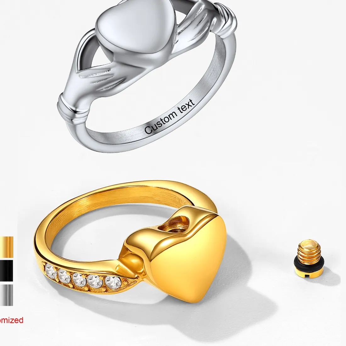 Authentic Eternal Devotion Claddagh Urn Ring - Sacred Memory Gold-Plated Memorial Talisman