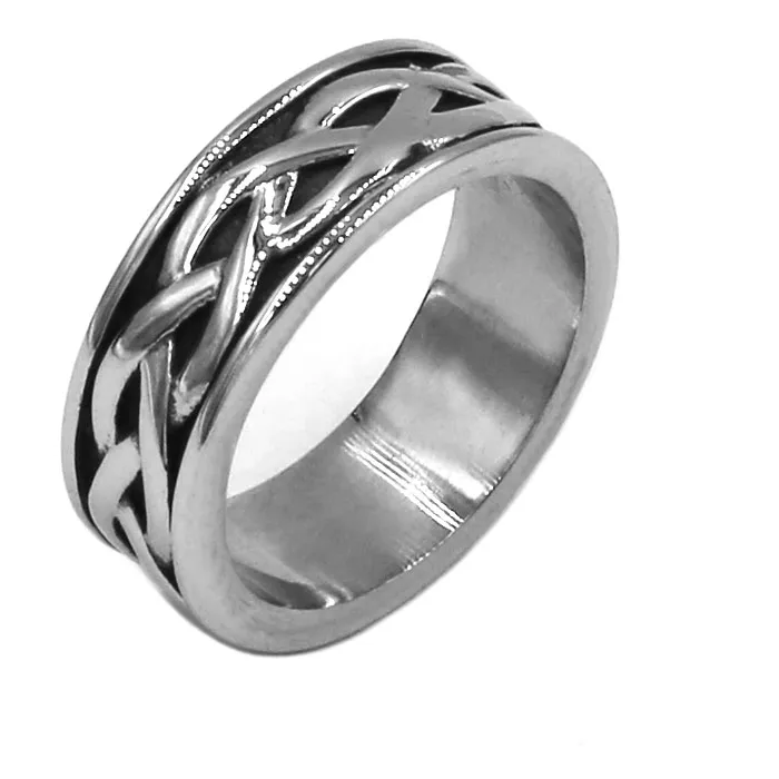 Authentic Celtic Knot Biker Ring Jewelry Claddagh Style Biker Ring Men Women Wedding Ring SWR0942