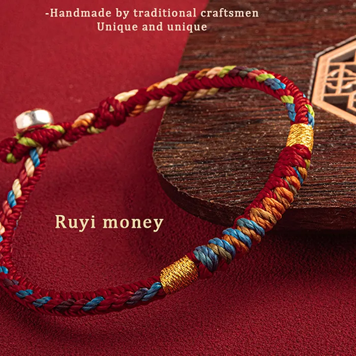 Authentic Tibetan Bracelet Colorful Thread Good Lucky Charm Rope Bracelet Bangles For Women Men Knots Red Thread Bracelets