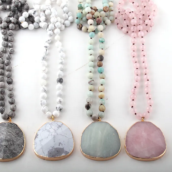 Authentic Knotted River Of Light The Faceted Stone Drop Pendant Necklace