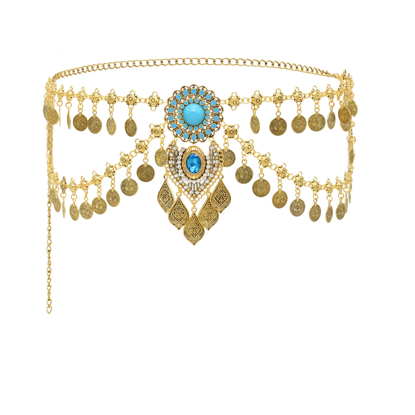 Authentic Turquoise Whispers: Bohemian Chain of Protection