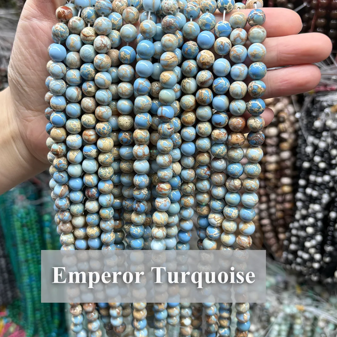 Authentic Celestial Azure Emperor Turquoise Spheres