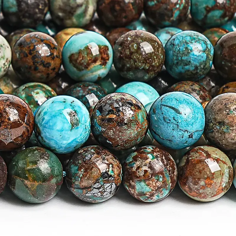 Authentic Mystic 8 mm Turquoise Aura Beads – Sacred Geometry for Healing & Protection