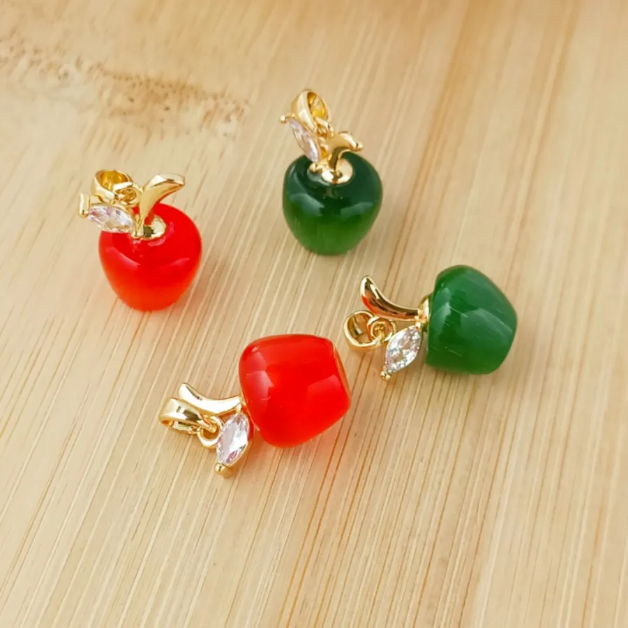Authentic The Golden Orchard Of Venus Zircon Apple Talisman Earrings