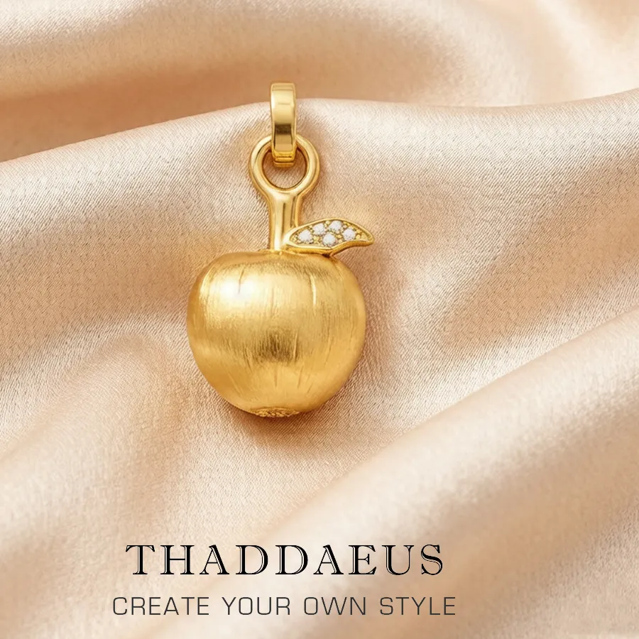 Authentic Pendant Apple Gold Summer Brand FineLove Jewelry Europe Bijoux 925 Sterling Silver Accessories Exquisite For Woman