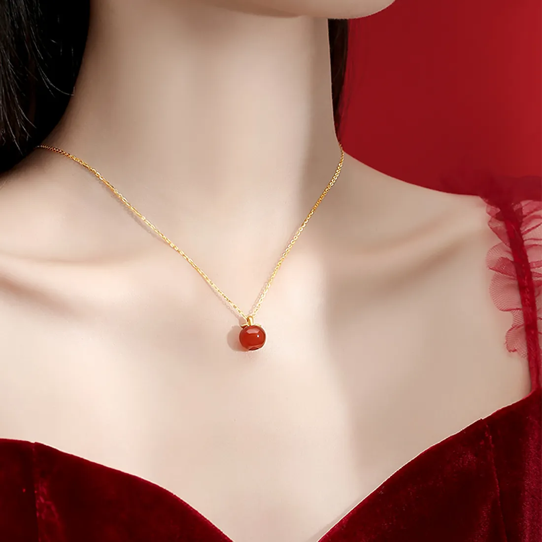 Authentic Red Agate's Gentle Flame: Protection and Love