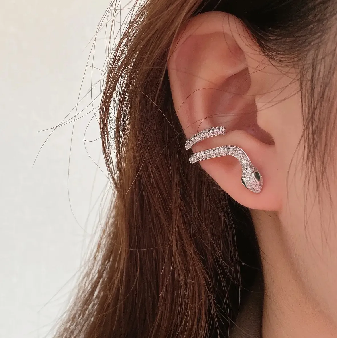 Authentic Ethereal Serpent: Punk Gold Snake Earrings