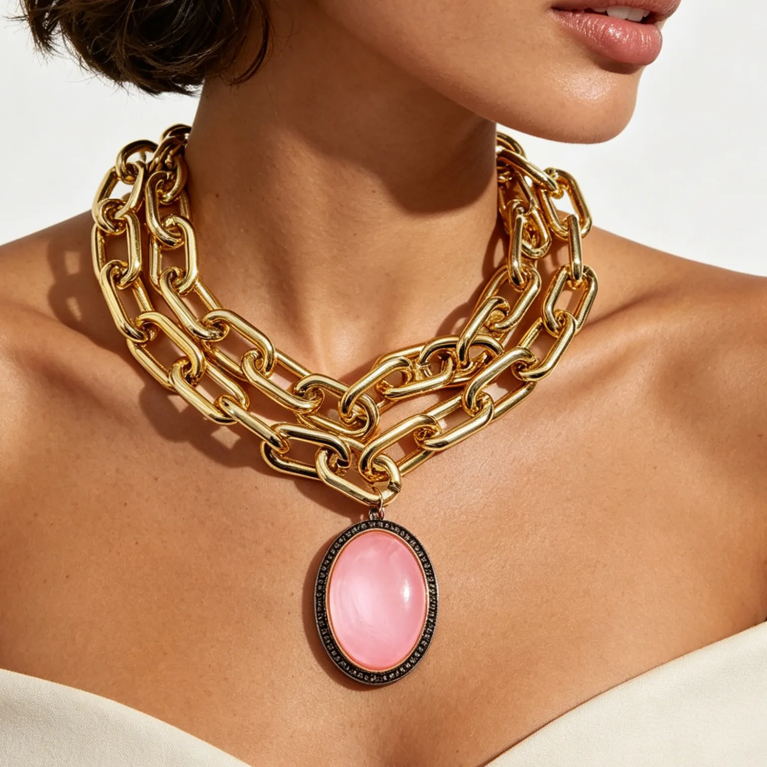 Authentic The Sovereign Amethyst Veil: Heavy Gold Link Statement Talisman