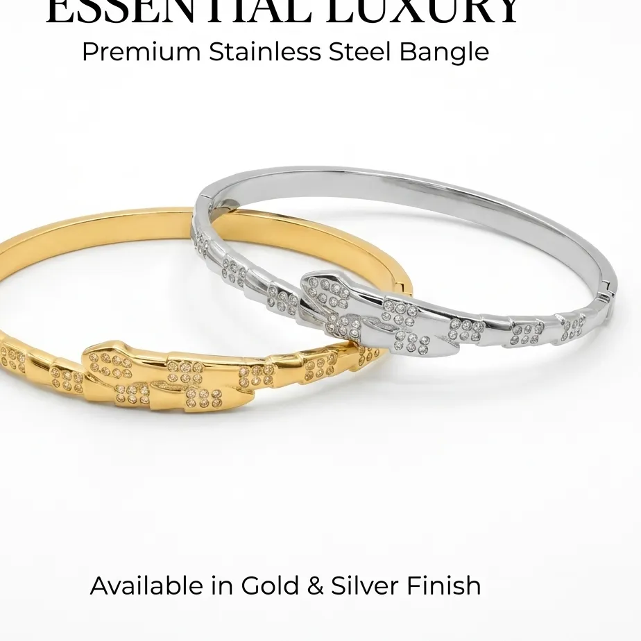 Authentic Golden Serpent Whisper Bracelet – Enchanted Zircon Snap Bangle