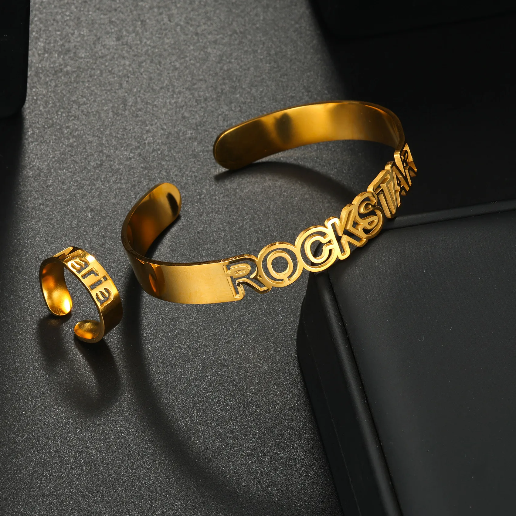 Authentic Enchanted Name Vessel: A Gold-Infused Bangle of Personal Significance