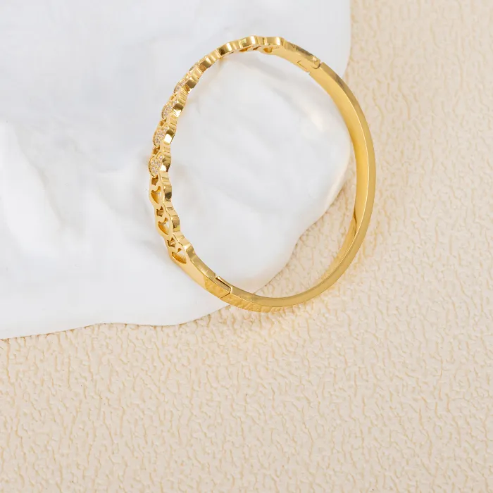 Authentic The Radiant Heart: A Celestial Cuff of Everlasting Grace