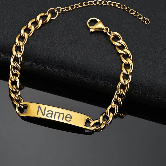 Authentic Nextvance New Custom Name Bracelets Stainless Steel Engrave Date Bracelet Personalized Bangles Women Men ID Memory Jewelry Gift