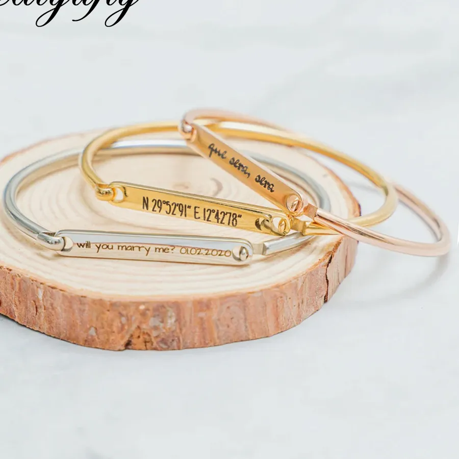 Authentic Celestial Horseshoe Name Bangle – Personalized Luck Charm