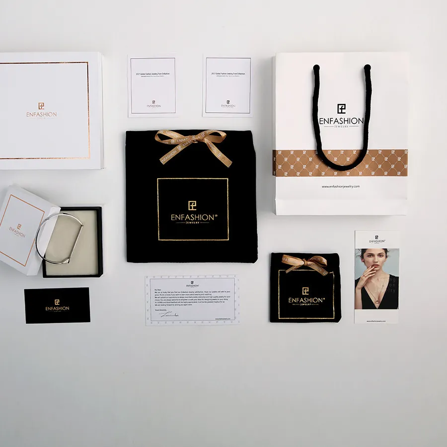 Authentic Enfashion Jewelry Package Box for Rings Earrings Necklace Bracelets Bangles Sets