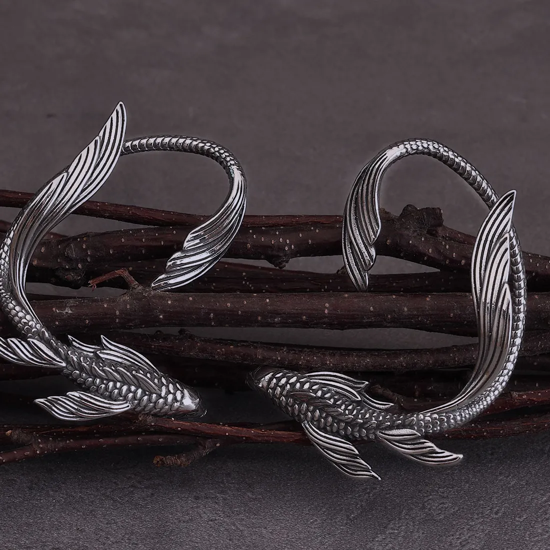 Authentic Animal Long Tailed Fish Clip Earring Girls Masquerade Elf Ear Earring Wedding Party Jewelry