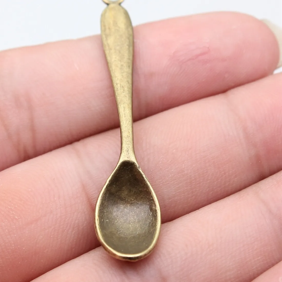 Authentic 10pcs 54x11mm 5 Colors Spoon Charms Table Spoon Charms Zinc DIY Handmade Jewelry Making Accessories