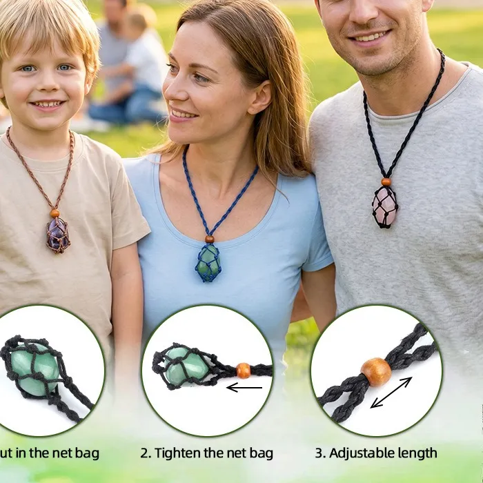 Authentic Weave Of The Bohemian Earth A Of Ten Hand- Knotted Macrame Crystal Holders For The Free Spirit