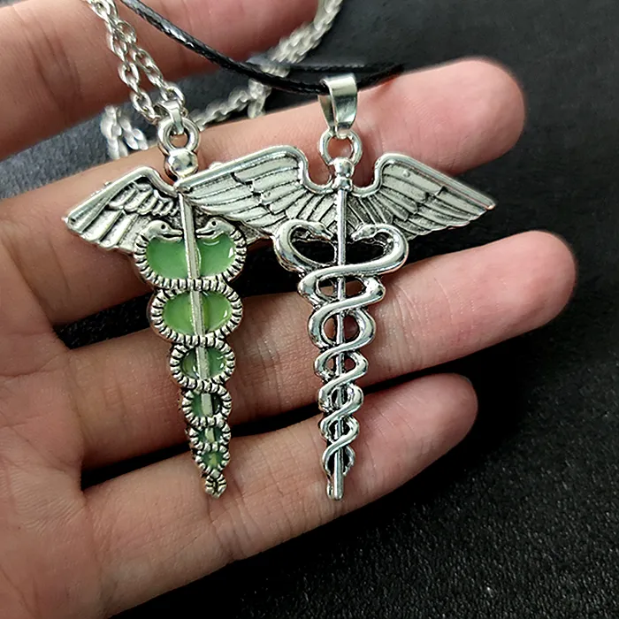 Authentic Whispers of Healing: Caduceus Chalice Pendant