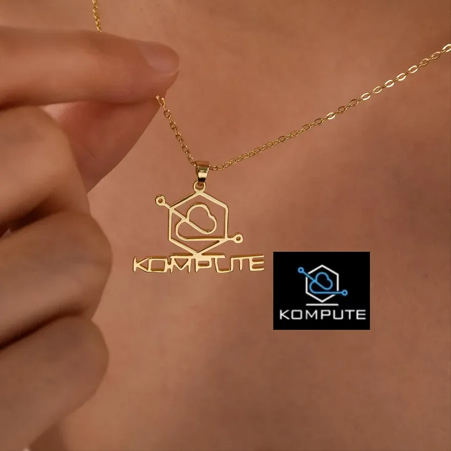 Authentic Custom Company Logo Necklace Personalized Cut Any Shape Icon Necklaces Gold Color Birthday Jewelry