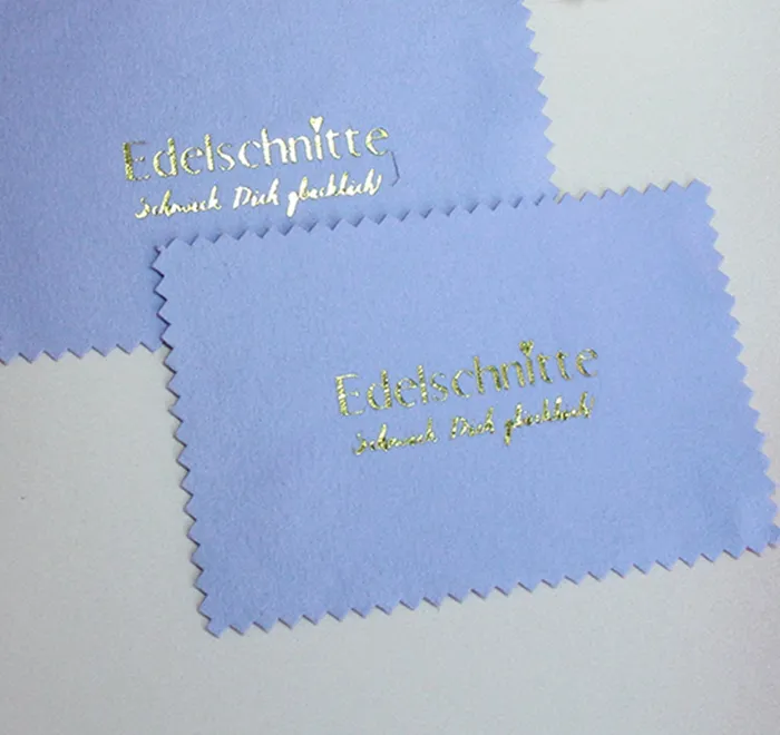 Authentic 200pcs Custom Logo Free 10x6.5cm Silver Polishing Jewelry Cleaning Anti Tarnish Reusable Soft Wiping Cloth Jewelry Suede Cloth