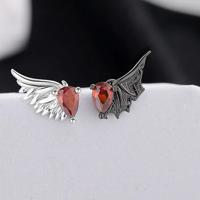 Authentic Whispers Of The Celestial Veil Angelic & Demonic Stud Earrings