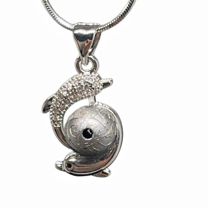 Authentic 3.4g Meteorite Dolphin Pendant Natural Iron Meteorite Pendant Supports Customized Collectibles - LK295