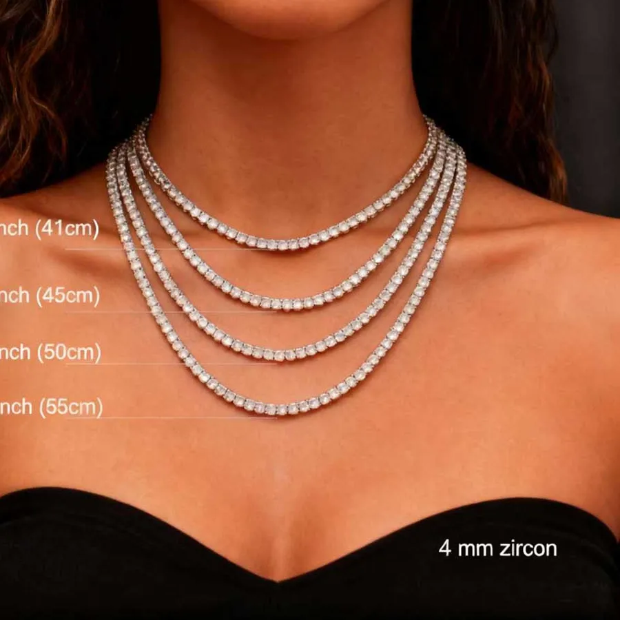 Authentic The Eternal Radiance Sterling Zirconia Tennis Chain