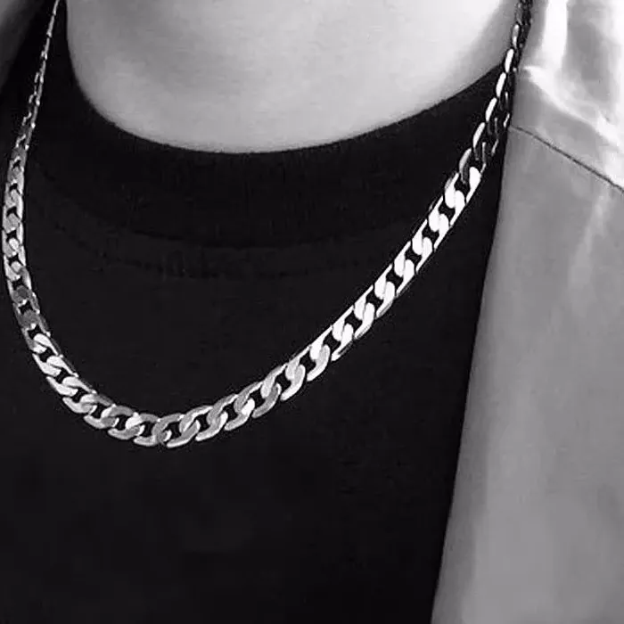 Authentic 925 Sterling Silver Necklace For Men's Women 16/18/20/22/24 Inches Classic 6mm Chain Luxury Jewelry Wedding Christmas Gifts
