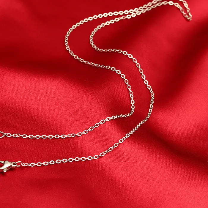Authentic Wholesale 5pcs/lot 925 sterling silver chain necklace fashion men/women DIY jewelry Rolo chain 1mm necklace 16 18 20 22 24 inche