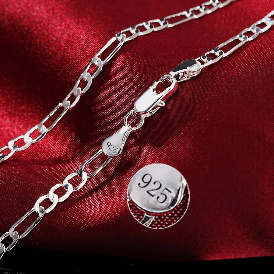 Authentic 925 Sterling Silver 16/18/20/22/24/26/28/30 Inch Chains Necklace For Women Men Luxury Designer Jewelry ALIZERO