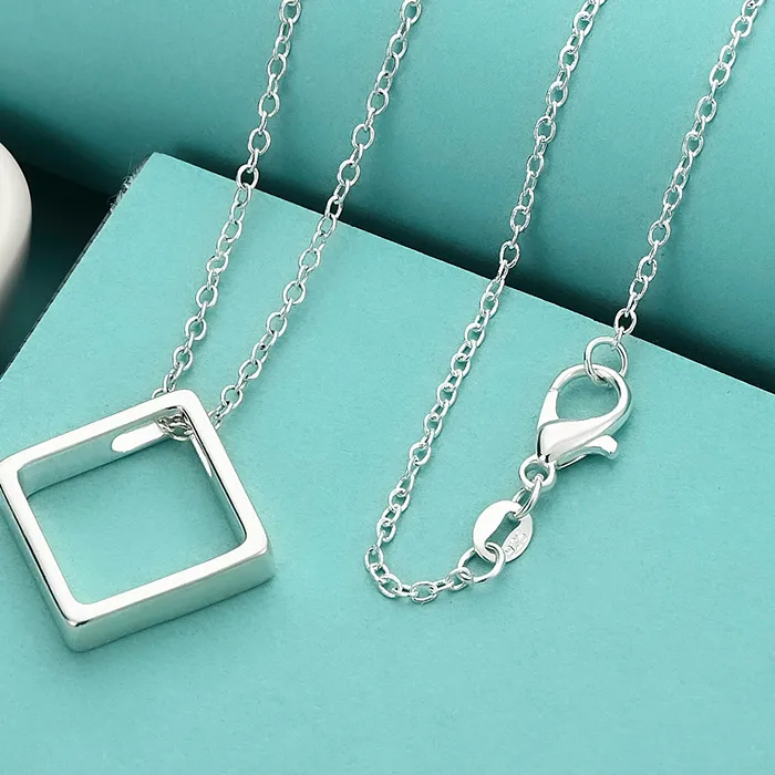 Authentic The Celestial Anchor: Geometric Clarity Sterling Silver Necklace