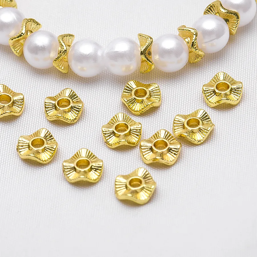 Authentic Mystic's Gold-Plated Baroque Wave Bead Collection: Unlocking Spiritual Harmony