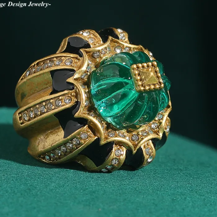 Authentic Embracing Abundance: Ancient Green Pumpkin Charm of Prosperity