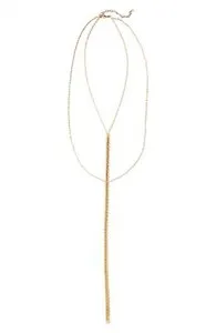 Authentic five and two 167353 Women's Pendant Delicate Lariat Necklace Gold Plated