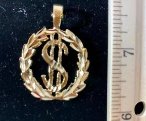 Authentic The Golden Sigil of Abundance: 14kt Gold-Plated Dollar Sign Talisman