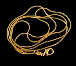 Authentic Wholesale 10 Pcs 1mm Gold Plated Snake Chain Necklace 16-30"