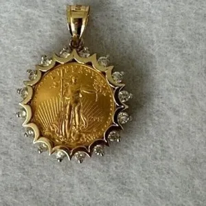 Authentic The Sovereign Liberty Diamond Talisman in Radiant 14K Gold